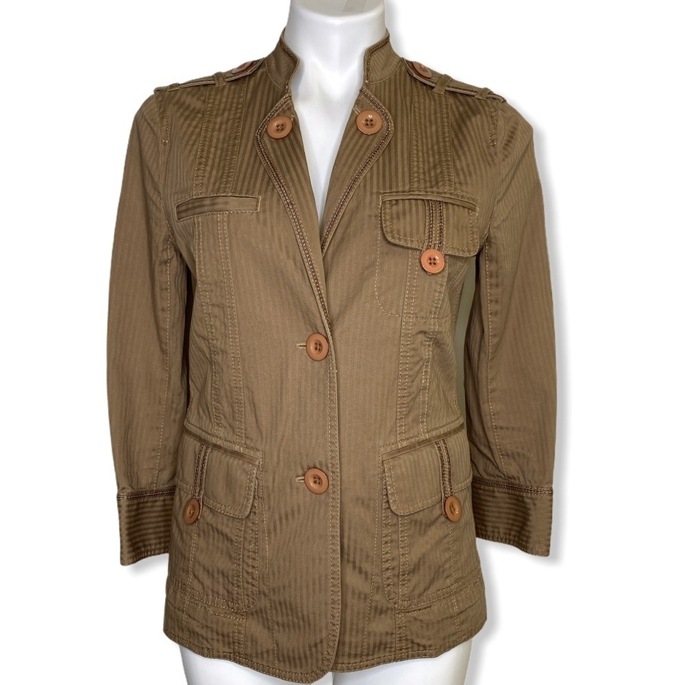 Marc Jacobs Tan Cameo Military Style Jacket